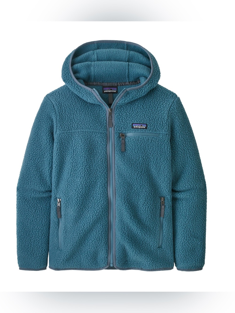 Patagonia Retro Pile Hoody Abalone Blue Sherpa Women’s Size Medium Gorpcore Hike